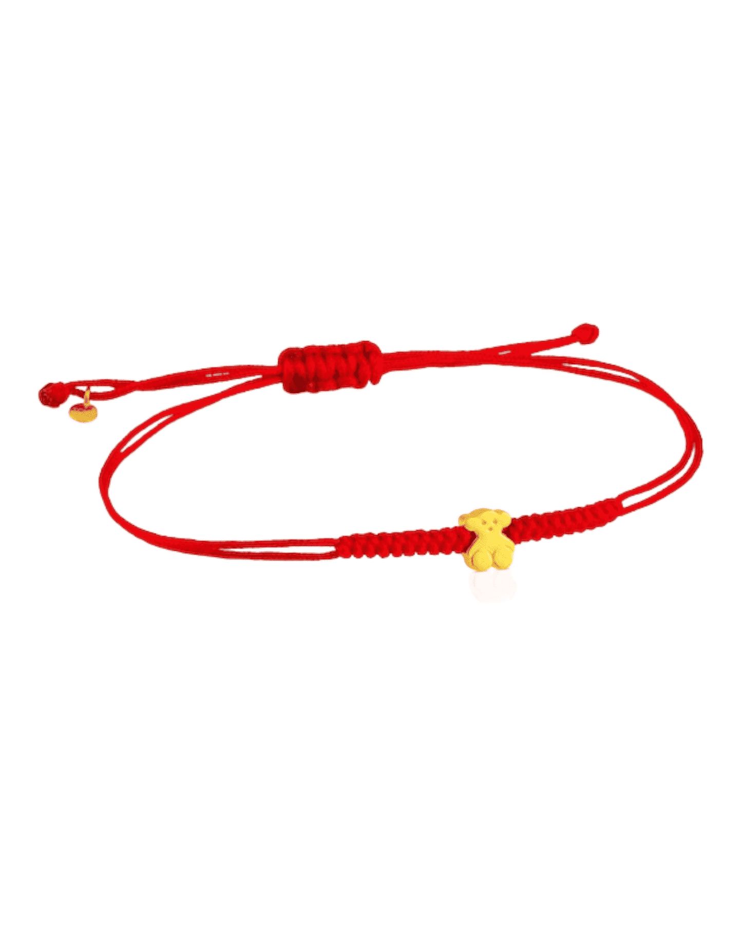 Brazalete Sweet Dolls Tous rojo con oso dorado