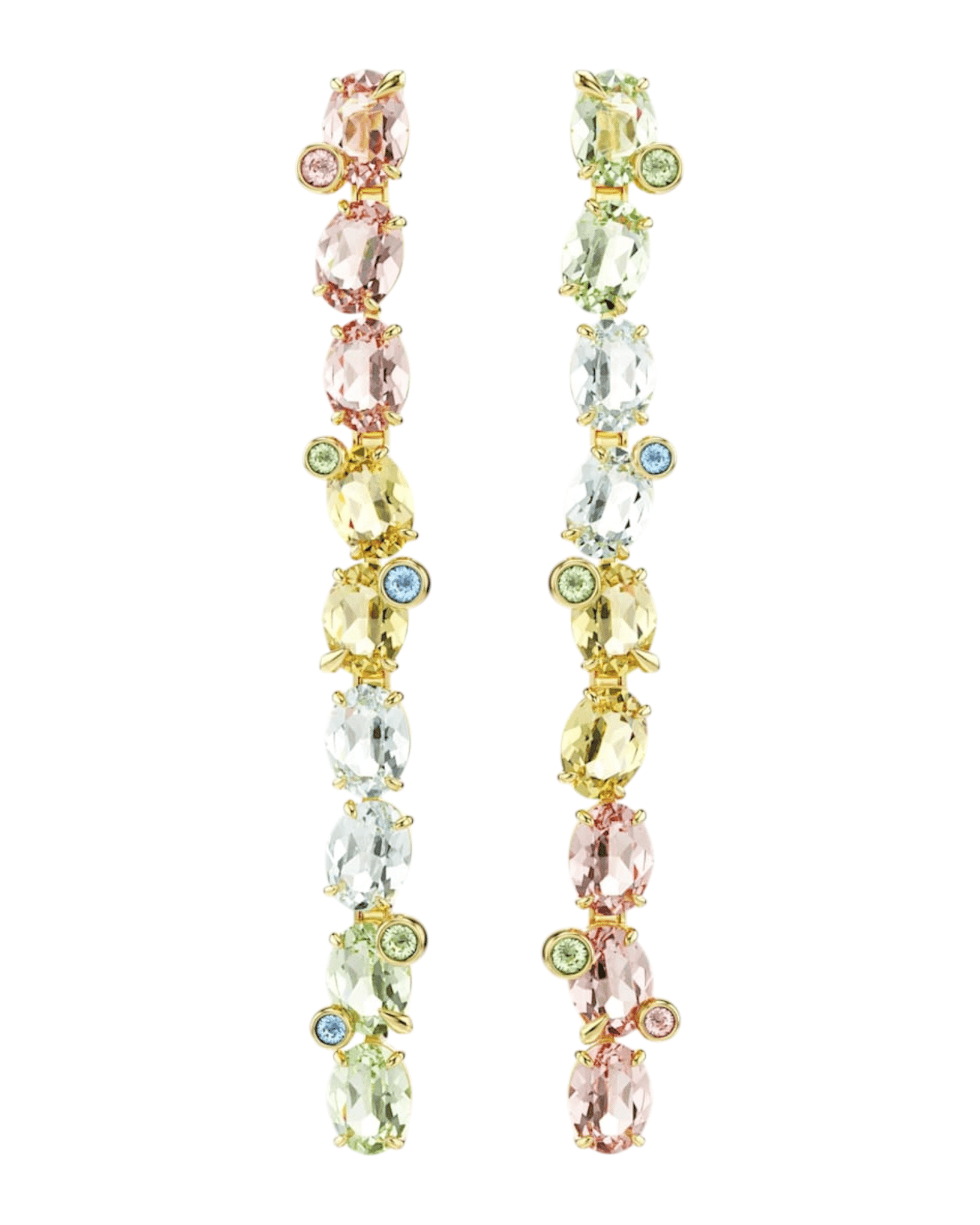 Aros Lágrima Gema Swarovski multicolor