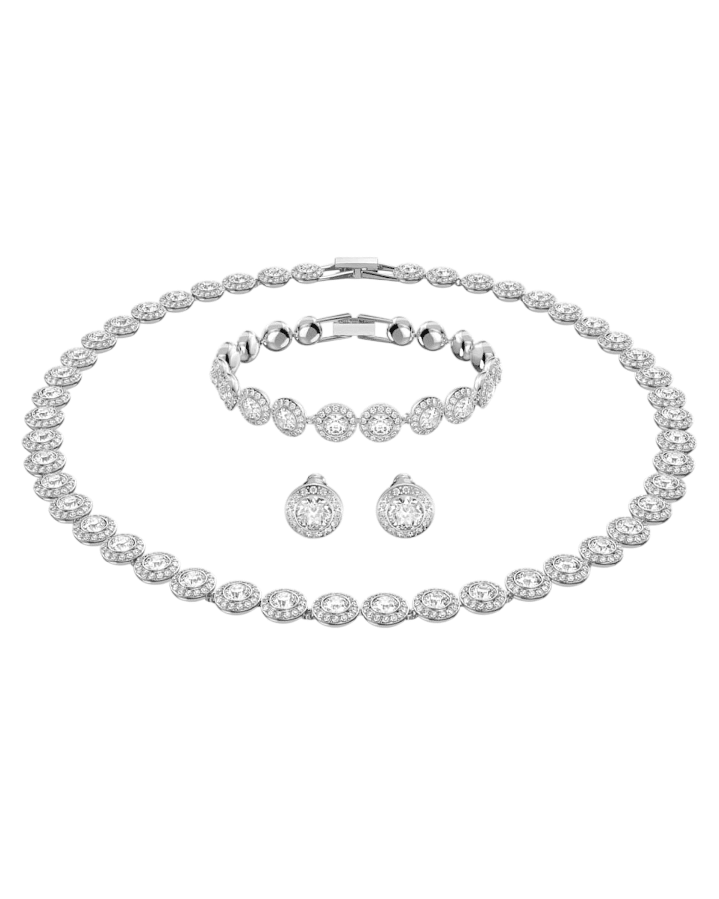 Conjunto Angelical Swarovski circonitas blancas mujer