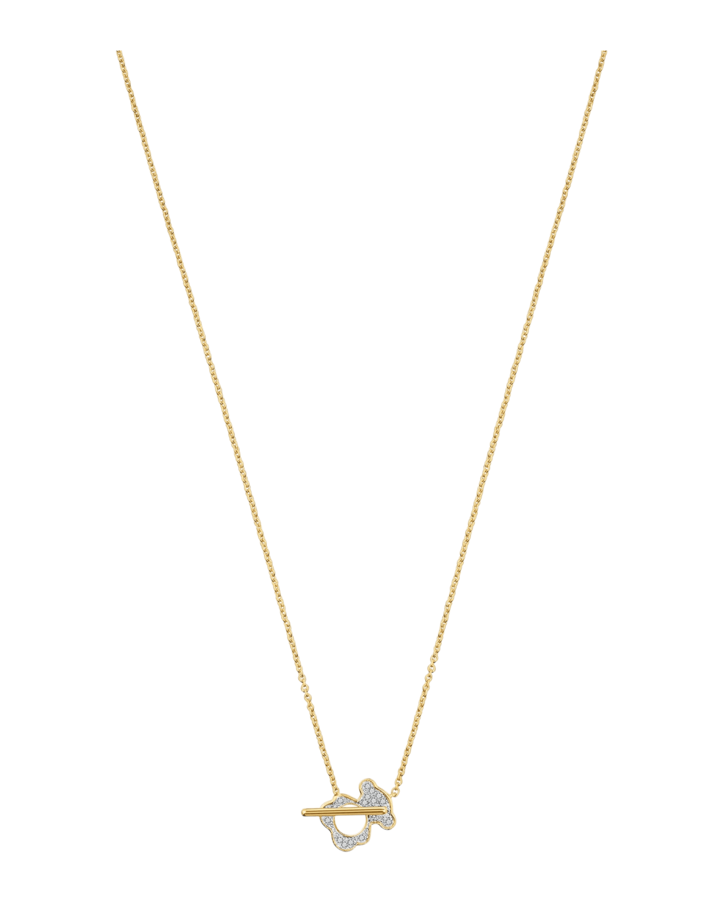 Collar I-Bear Tous dorado con oso y circonitas