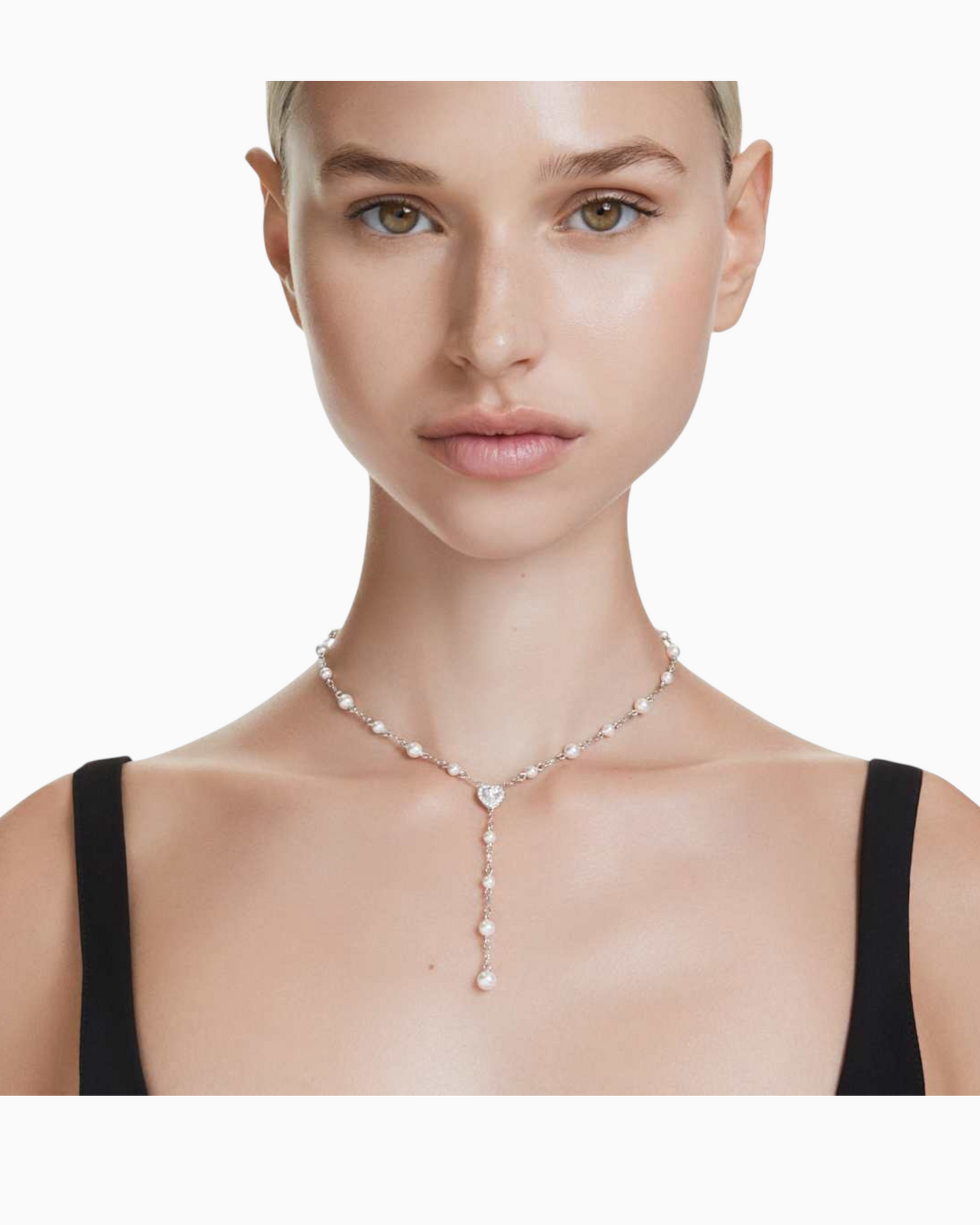Collar Corazón de Perlas y Cristales Ariana