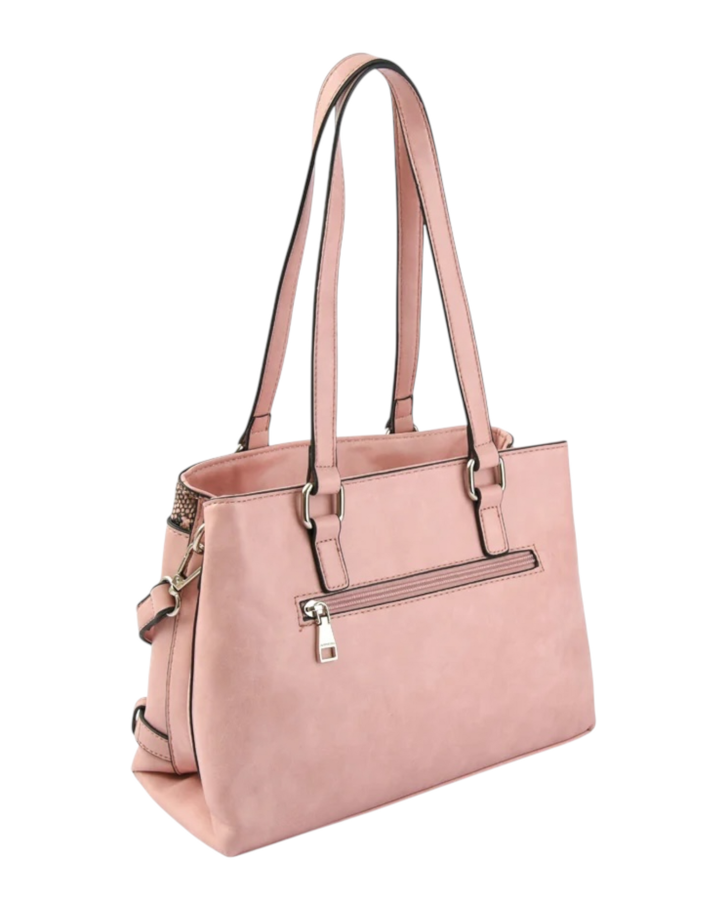 Bolso Acolchado Rosa Pastel – Textura Geométrica