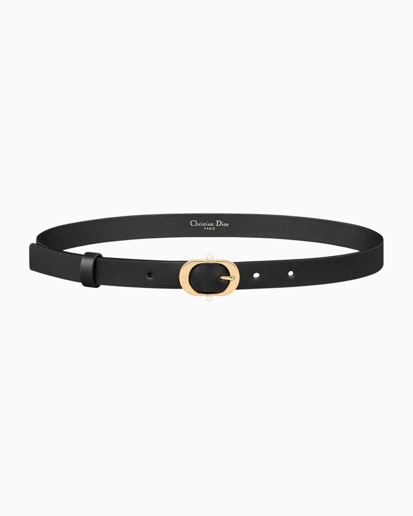 Cinturón Hebilla Oval Perla