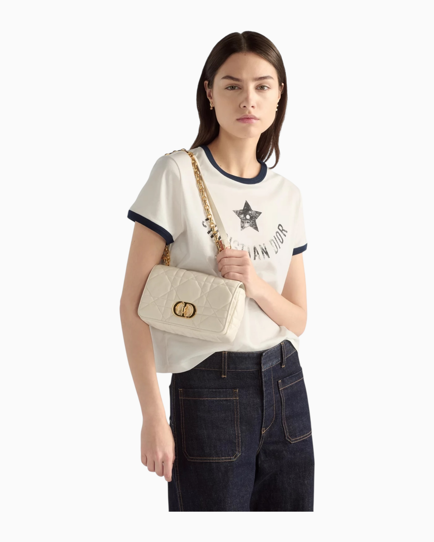 Bolso CD Cannage Blanco