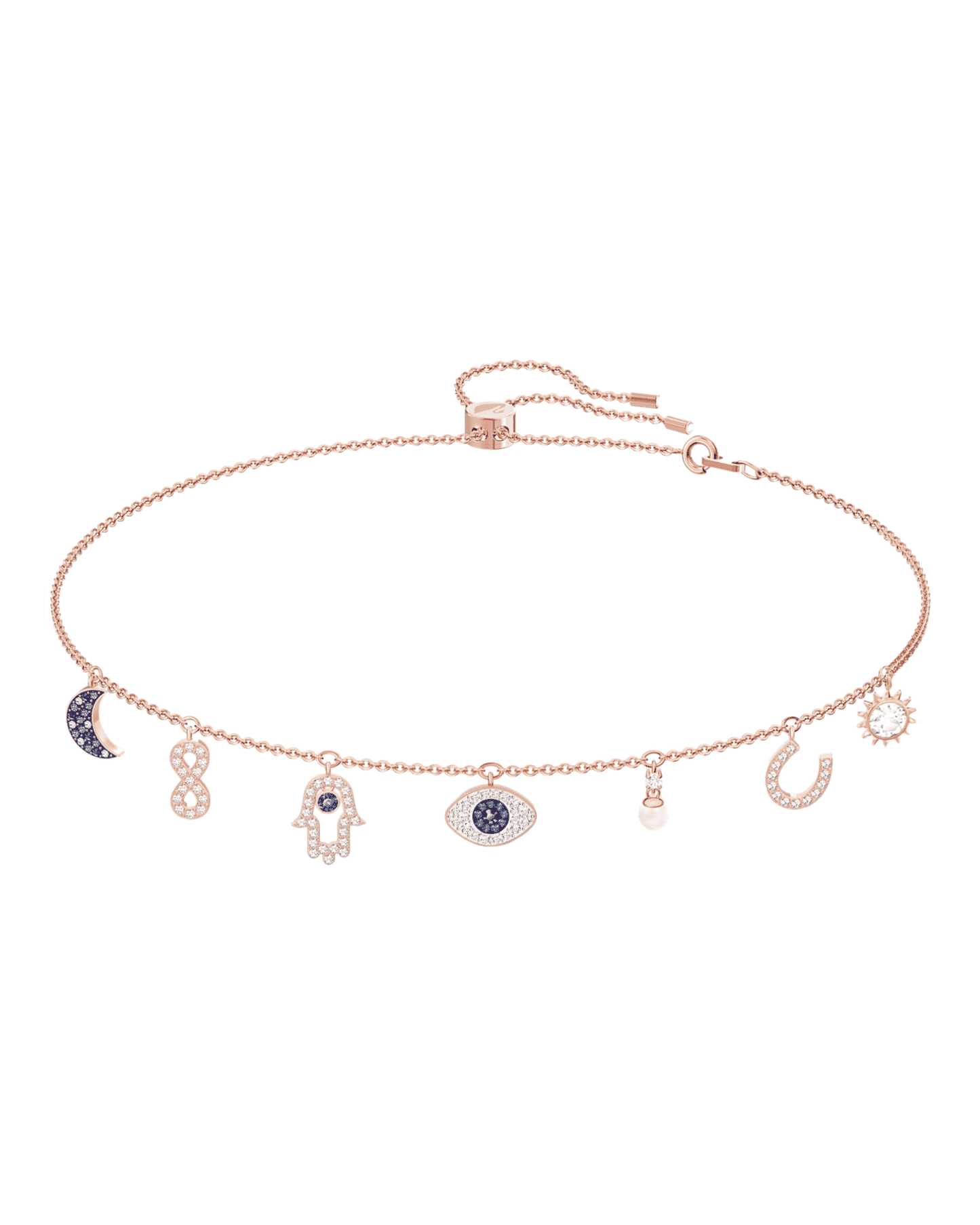 Collar Symbolic charms Swarovski amuletos positivos mujer