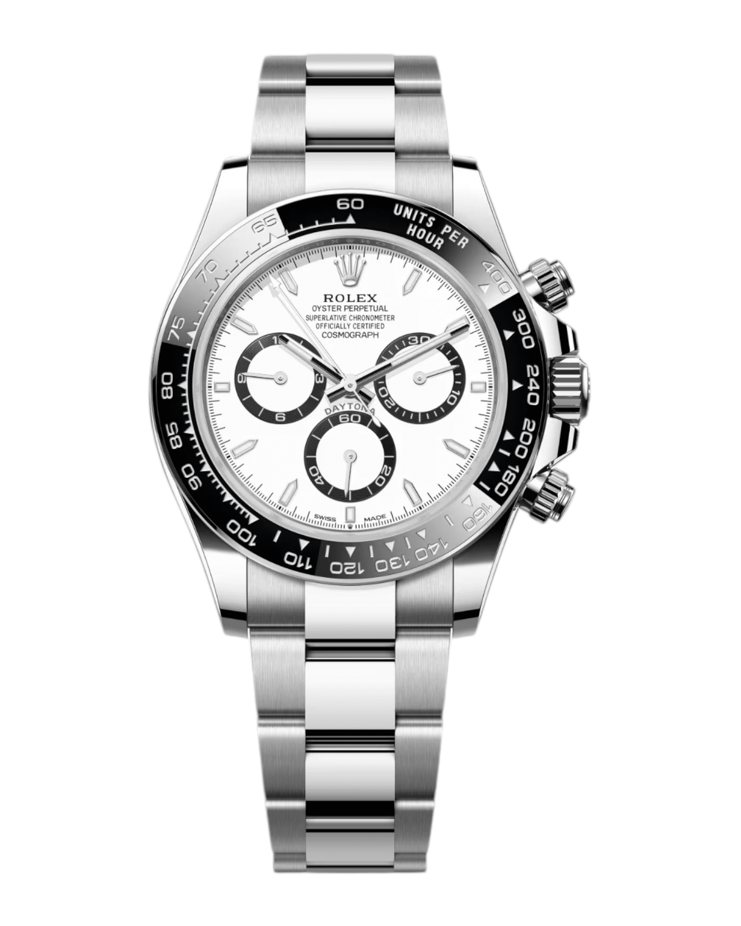 Rolex reloj Cosmograph Daytona 40mm blanco hombre
