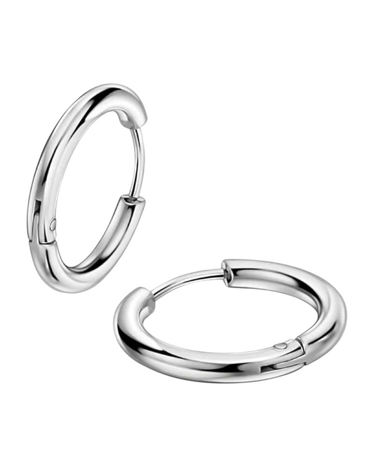 Aros Argolla Plateados – Ligeros con Cierre Seguro