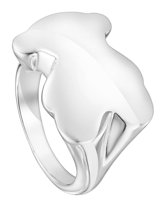 Tous anillo Sello Bold Motif color plata mujer