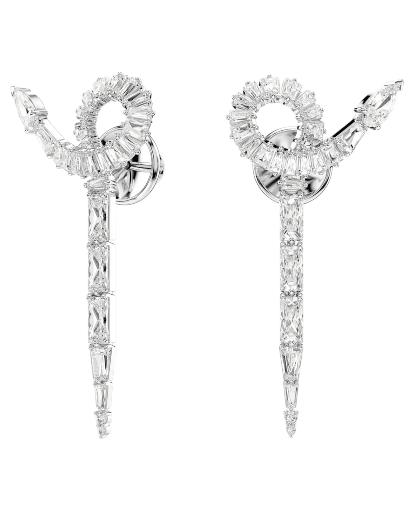 Aros Lágrima de Serpiente Swarovski brillante