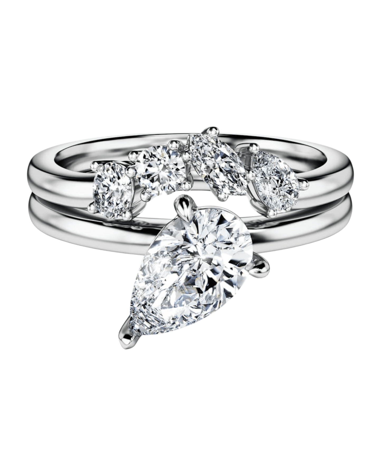 Swarovski set anillos Galaxia plateado mujer