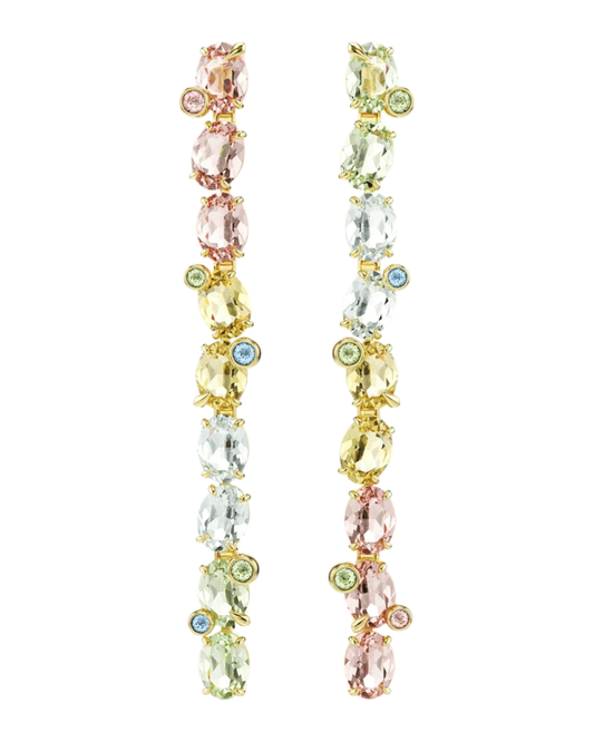 Aros Lágrima Gema Swarovski multicolor