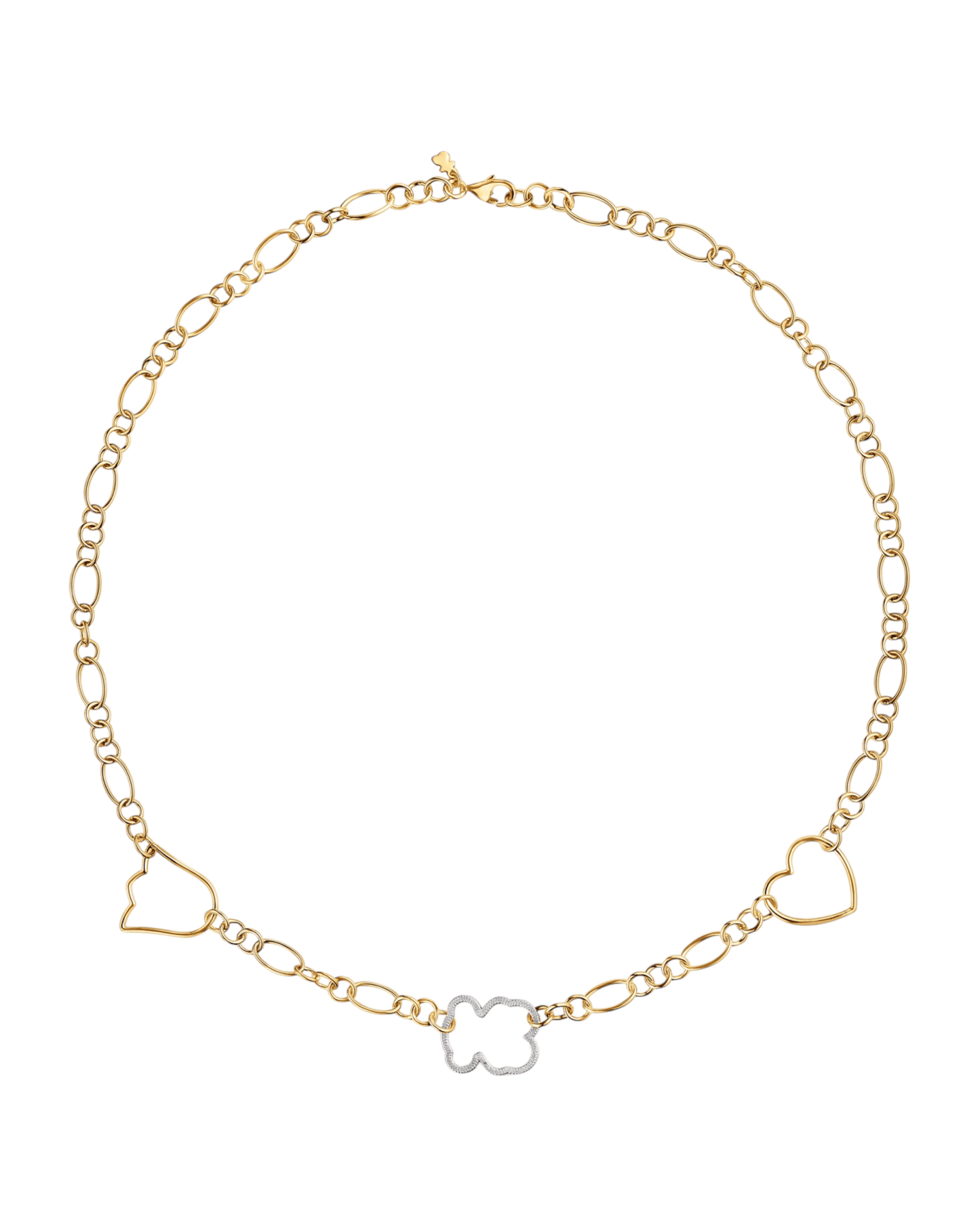 Collar New Silueta Tous dorado con oso y charms