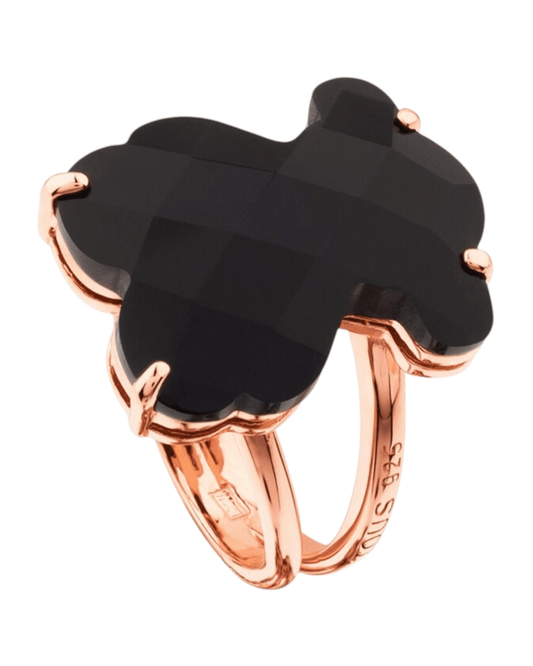 Tous anillo Erma negro rosado mujer