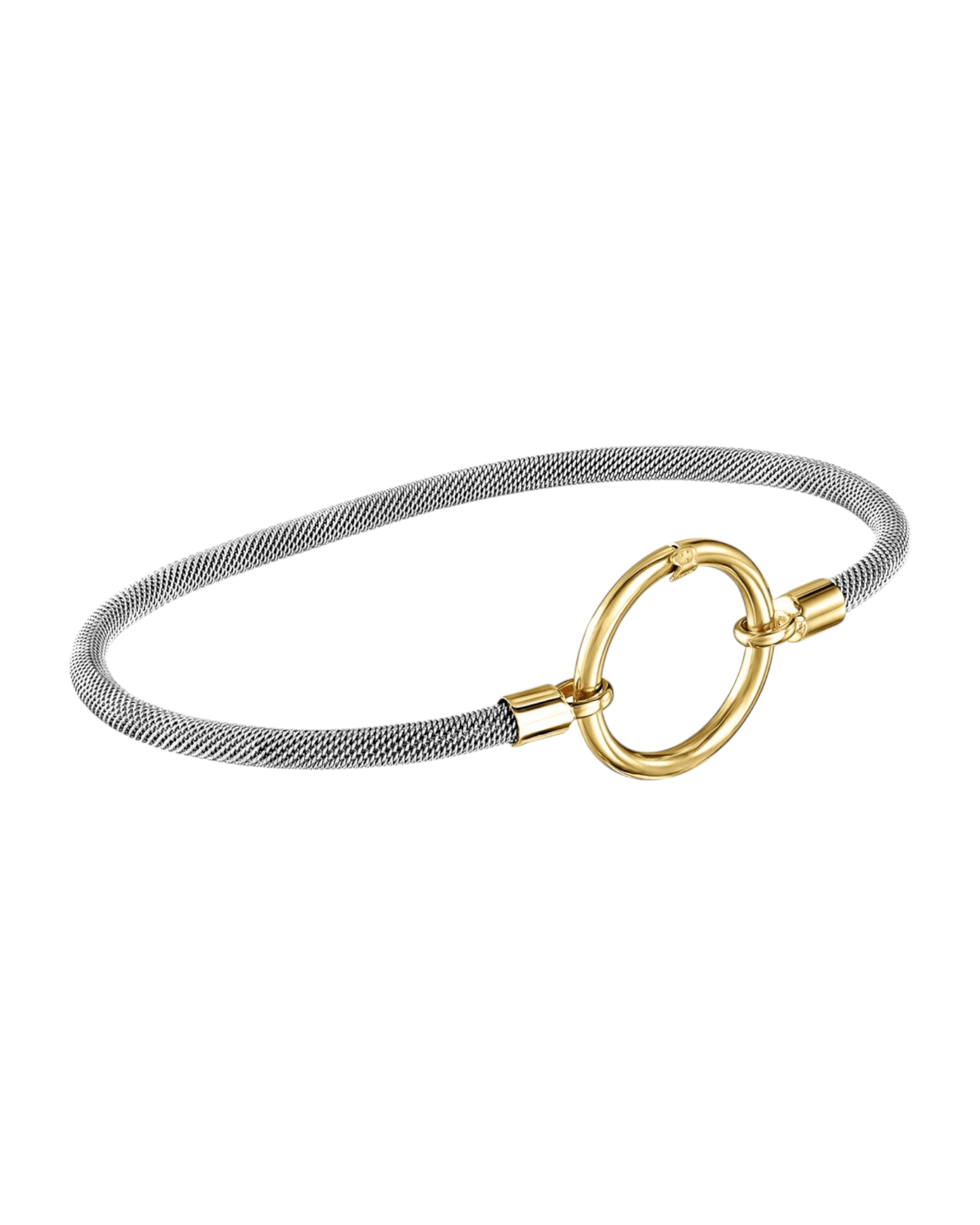 Brazalete Hold Tous plateado con charm circular