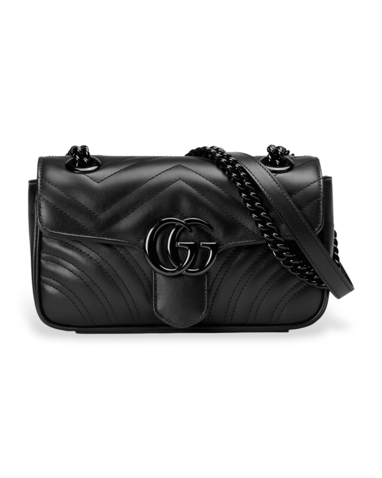 Gucci bolso Marmont negro matelassé mujer elegante