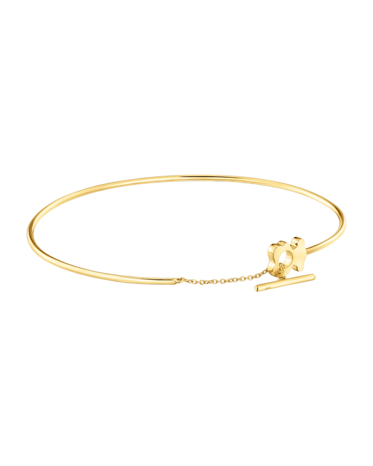 Brazalete I-Bear Tous rígido color dorado con oso