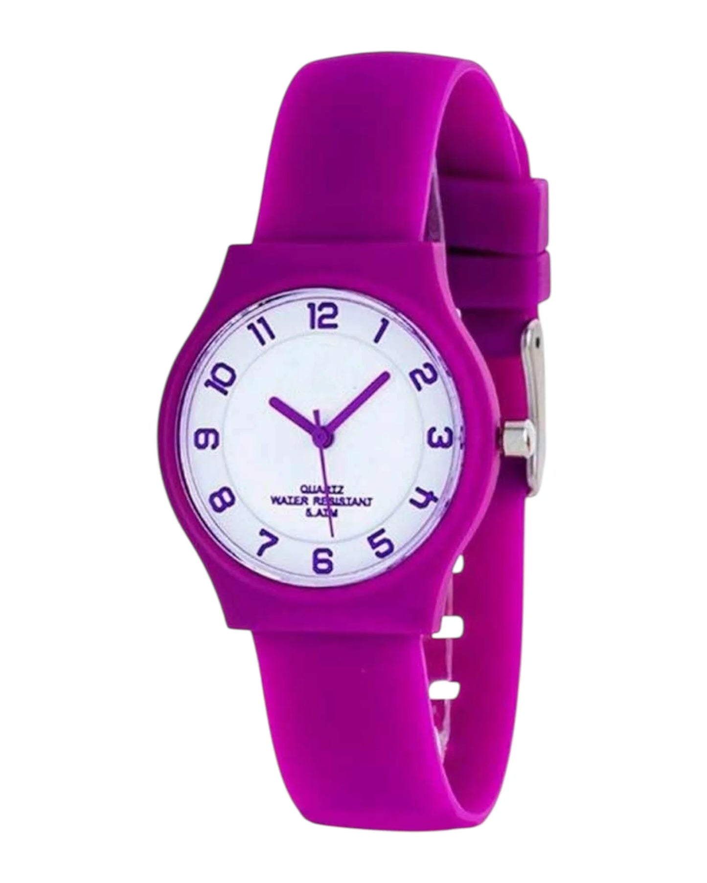 Reloj Deportivo Morado con Números Grandes