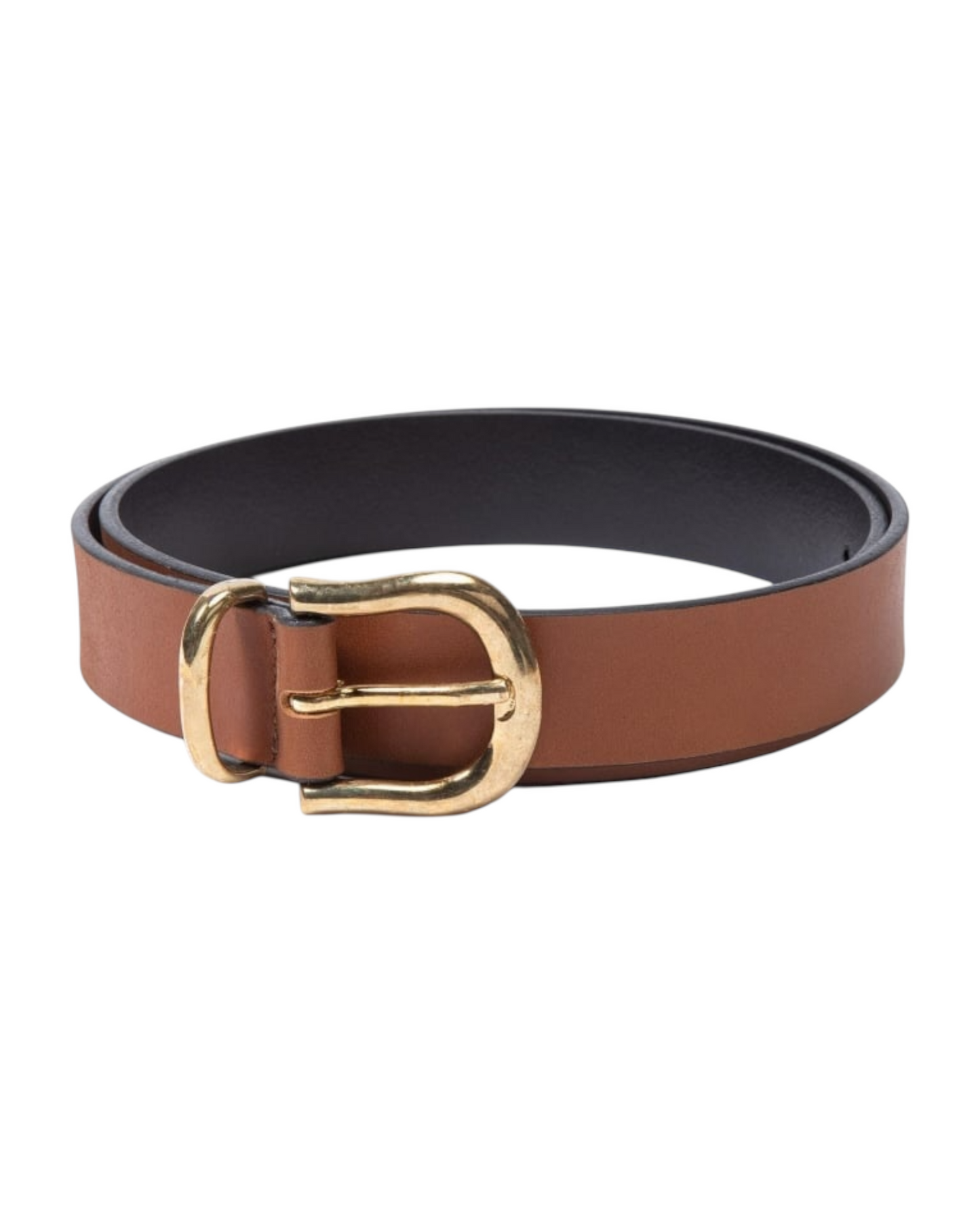 Cinturón Negro con Doradas – Hebilla Metálica