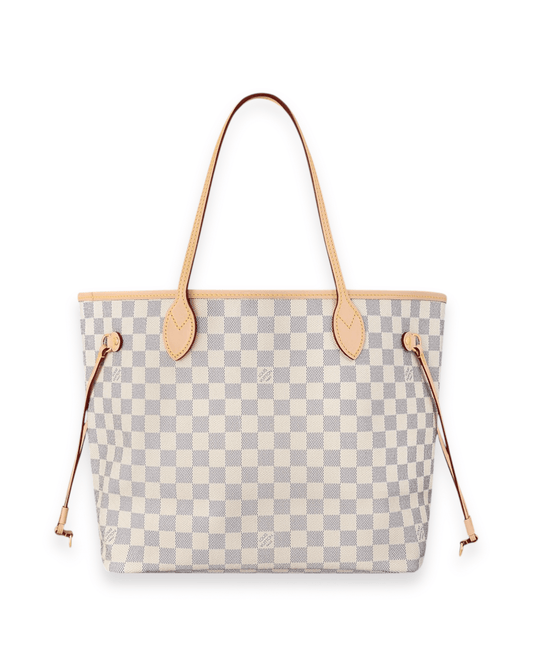 Louis Vuitton bolso Neverfull Damier Azur Rose MM mujer