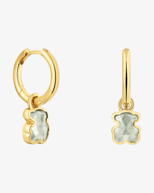 Pendientes Icon Color Tous con charm de oso verde