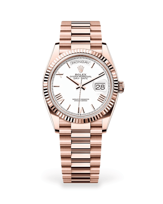 Rolex reloj Day Date everose blanco 36mm mujer